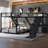 L-Shaped Twin XL over Queen Bunk Bed with Slide and USB Ports, Space-saving and Noise-free Design, Black-121481244