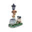 Statue de planteur de chien carlin assis