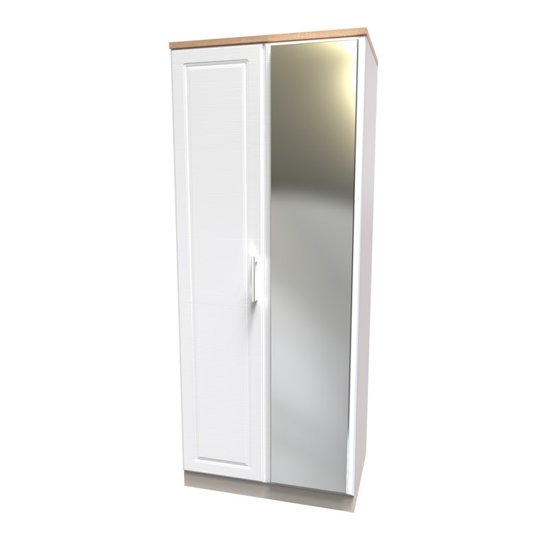 Aalysia 2 Door Mirrored Robe, Kashmir Ash/Modern Oak