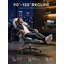 Ergonomic Gaming Chair with Massage Lumbar Pillow & Footrest, Linkage Armrest Reclining Office Chair, Breathable PVC Leather Computer Desk Chair, Multiple Colors Available, Max Load 150kg-974047229