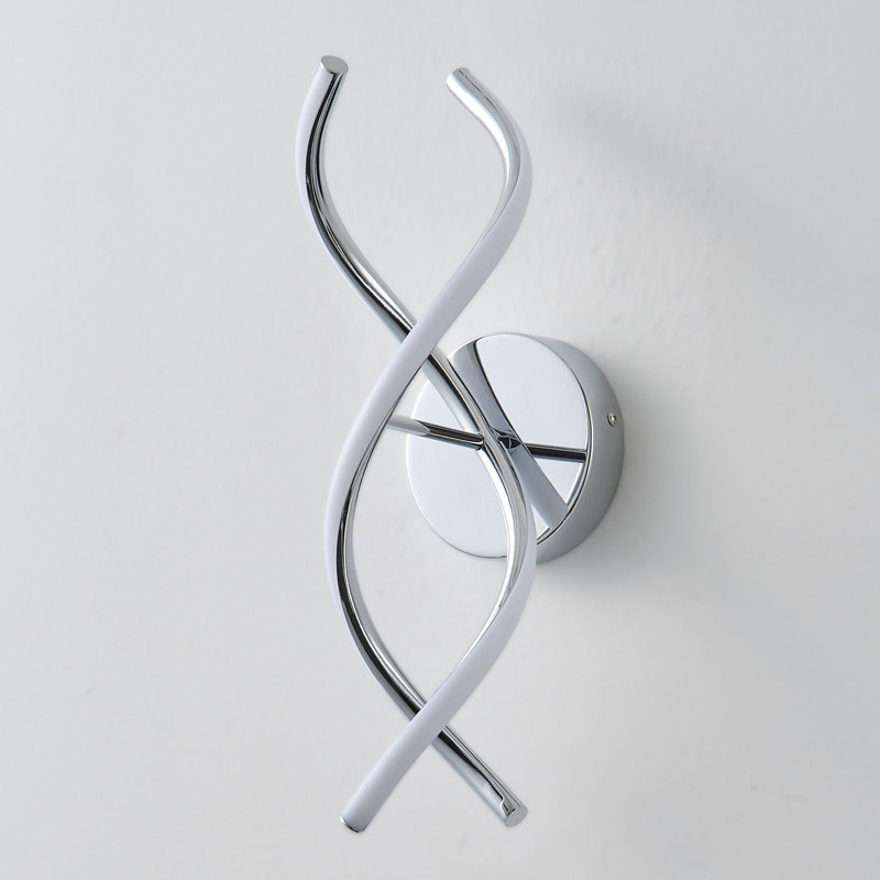 1-White dimmable LED iron wall light