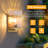 Gold Outdoor Wall Sconce Waterproof Exterior Light Fixture with Glass Shades-668526211