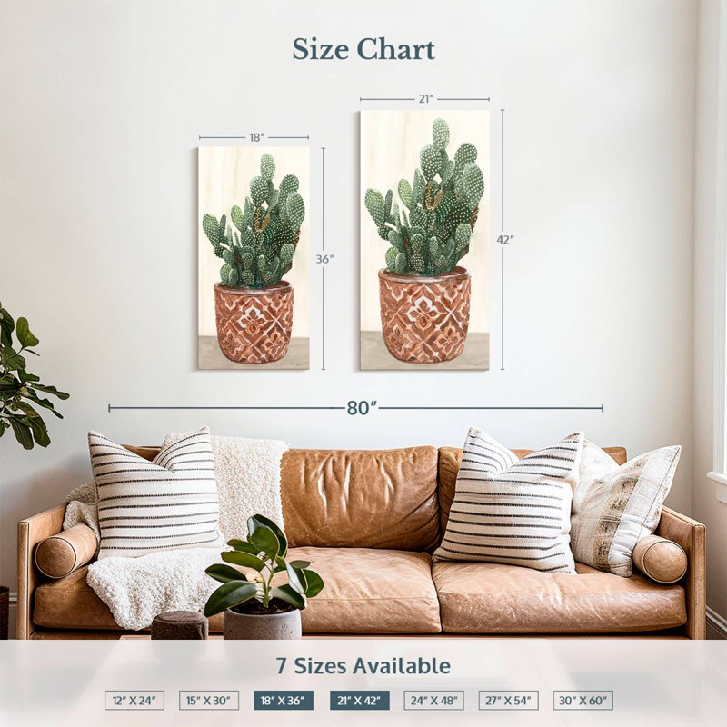 Cactus In Pot II, 36" H x 18" W