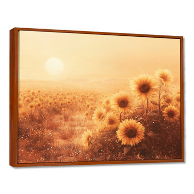 Doralice, campagne, mirage, tournesols sous le lever du soleil - tournesols, art mural