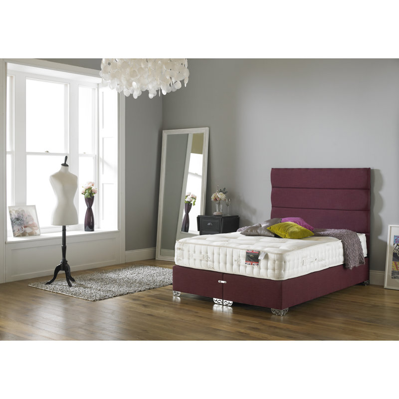 Asher Bed, Plum Linen, No Storage, Single (3')