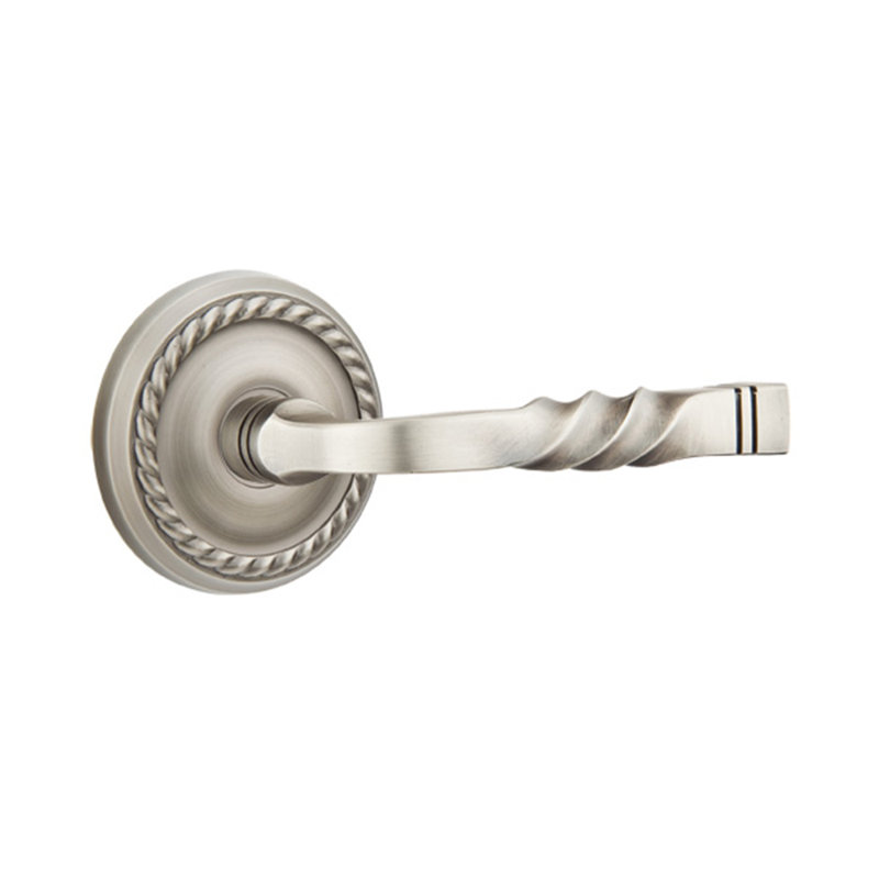 Poignée de porte avec rosette Santa Fe Passage (Hall & Closet), Nickel antique, Droite
