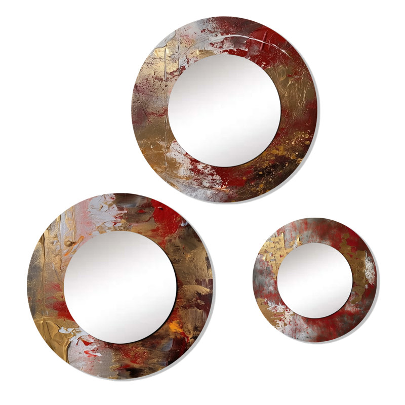 Kaydance Metal Round Mirror