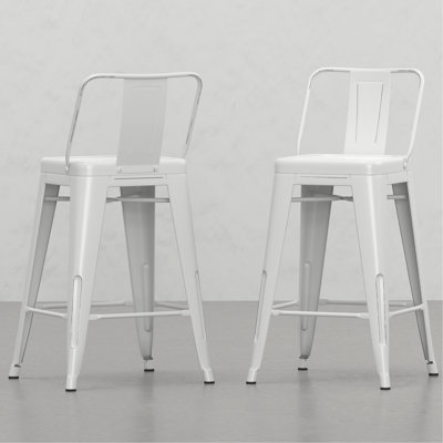 24 Inch Metal Counter Height Stool (Set Of 2)