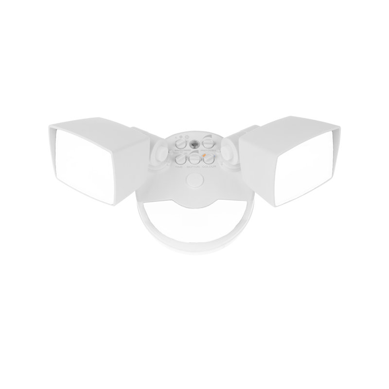 White Selectable LED Outdoor Security Flood Light With PIR Sensor, White
