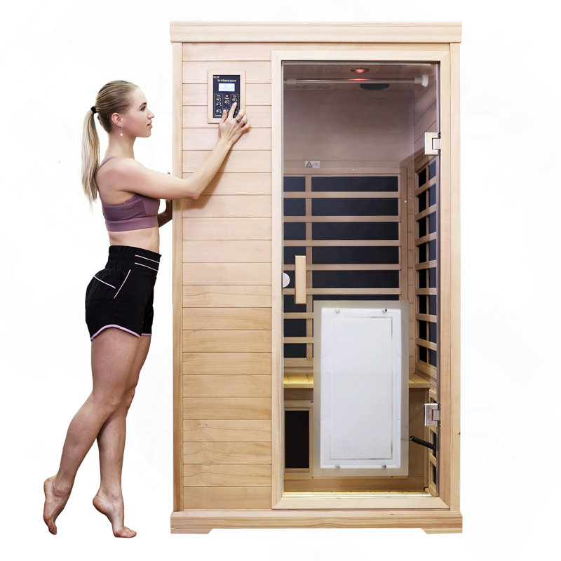 2-Person Indoor Far-Infrared Hemlock Sauna Room