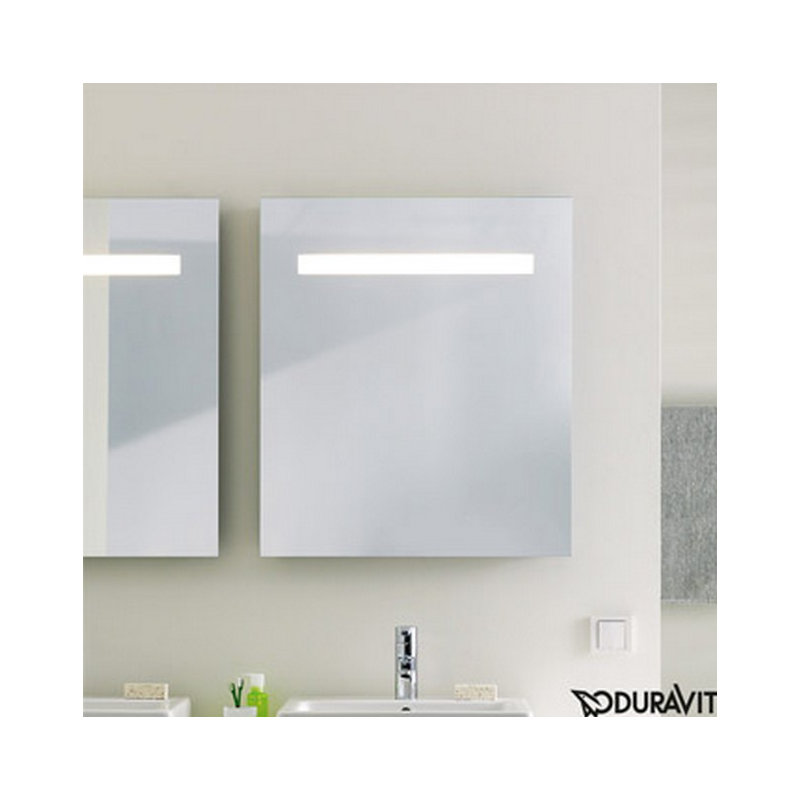 Miroir de salle de bain / meuble-lavabo moderne et contemporain sans cadre Ketho, H 29,5 po x L 26,63 po