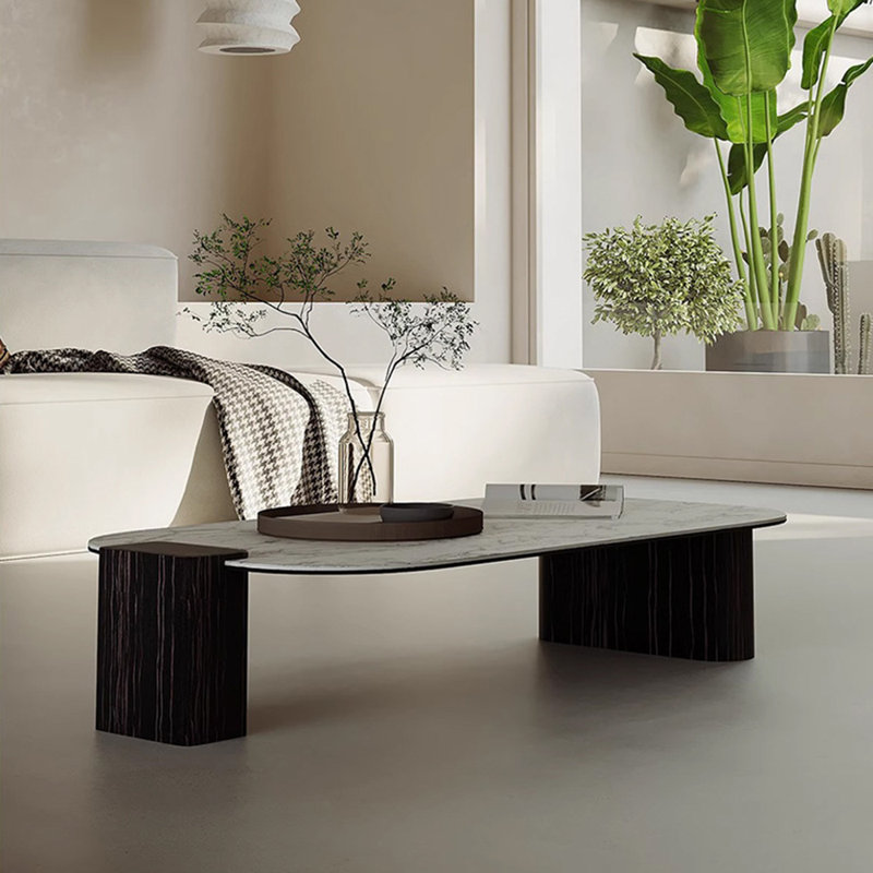 Table de bout en pierre frittée de style italien