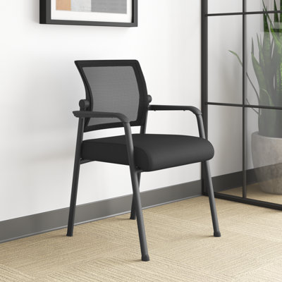 Rachele Polyester/Polyester Blend Seat Reception Chair with Metal Frame