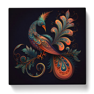 Bird Of Paradise Paisley Art - Print