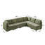 Canapé modulaire rembourré en chenille avec repose-pieds Chenille-120142525