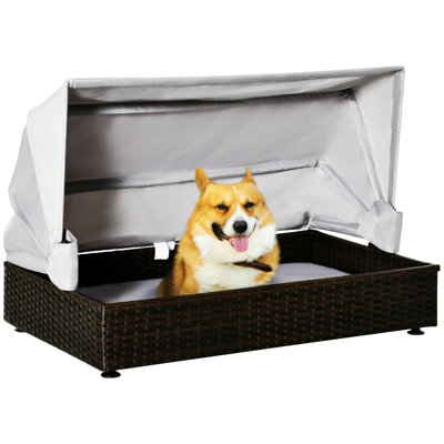 Lit pour chien en rotin