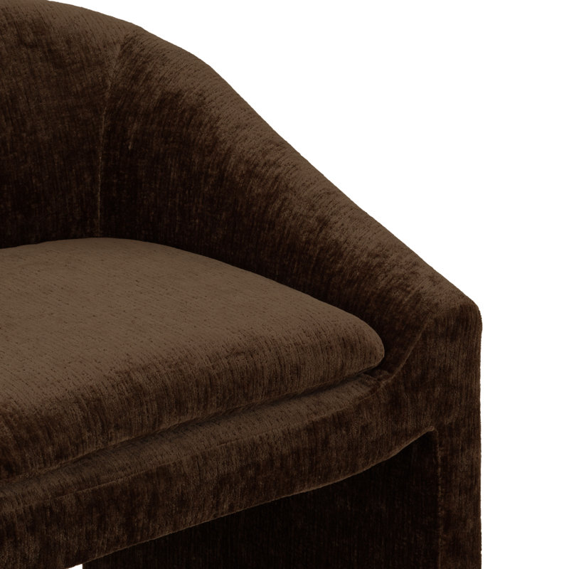 Kagan Chenille Counter Stool, Brown, Bar Stool (30.7" Seat Height)