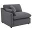 Canapé modulaire en L avec repose-pieds en velours de 122 po Hobo-137563212