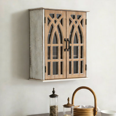 Rangement avec portes rétro, style rustique pour la salle de bain, le salon, la chambre à coucher, l'armoire murale stable et durable complétant divers décors