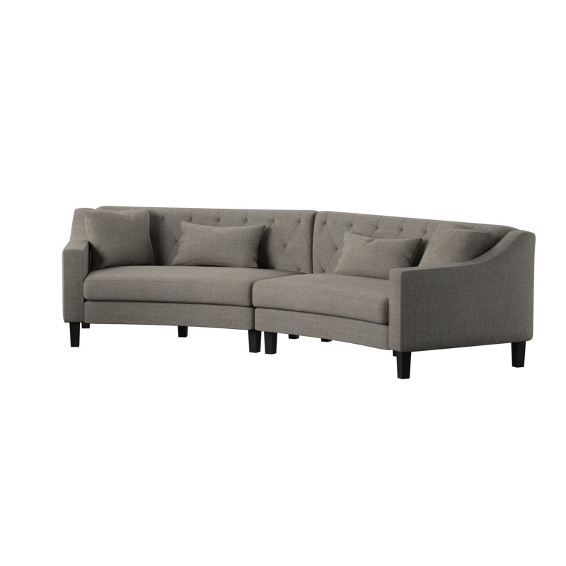 Canapé modulaire symétrique en chenille de 129,5 po de largeur Stamant