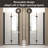 3332 "X 72" Bifold Shower Door, 1/4"(6Mm) Tempered Glass, Matte Black Aluminum Frame, Explosion Proof Film