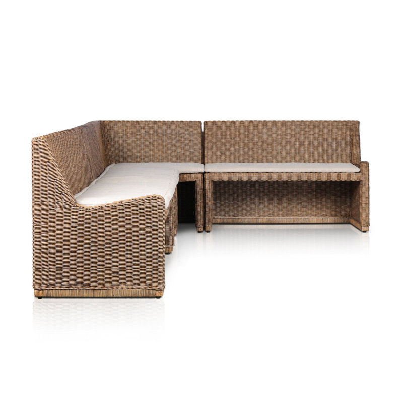 Senna L-Shape Dining Banquette, 32.5" H x 144.75" W x 83.25" D, Left Hand Facing