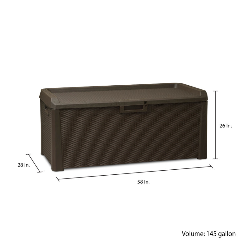Boîte de rangement en plastique verrouillable 145 gallons Toomax