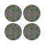 Sous-verres ronds en cuir végétalien gris succulent-119015392