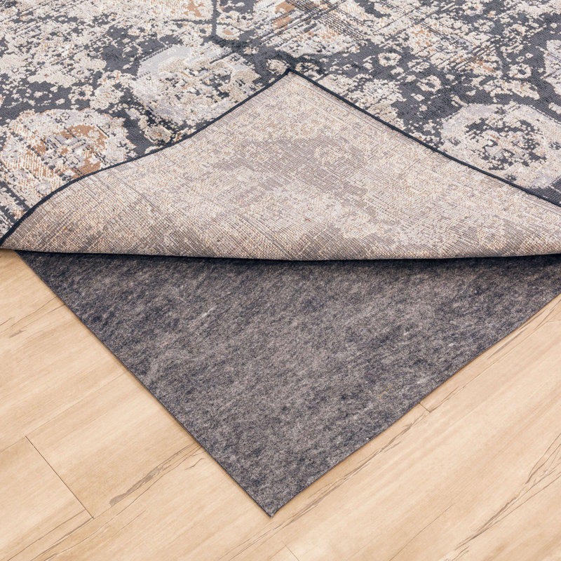 Modern Luxury Non-Slip Grip 0.25" Felt Cushioned Dual Surface Customizable Rug Pad, Rectangle 4' x 6'