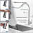 19 In. 360° Spout Swivel Pull Down Sprayer Kitchen Faucet With Water Filter Faucet In Brushed Nickel-116731364