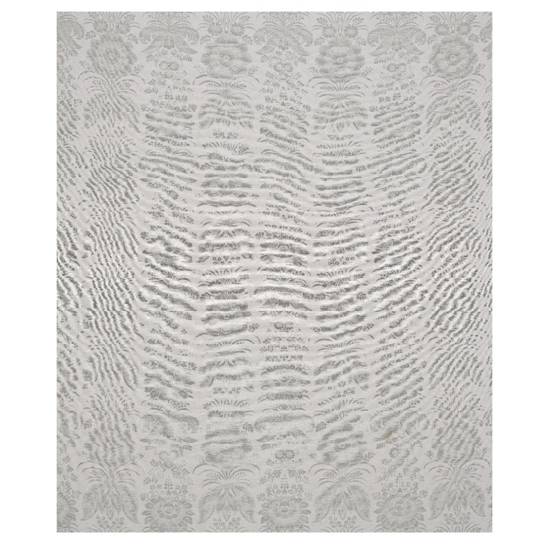 Greta Damask Fabric, Gray
