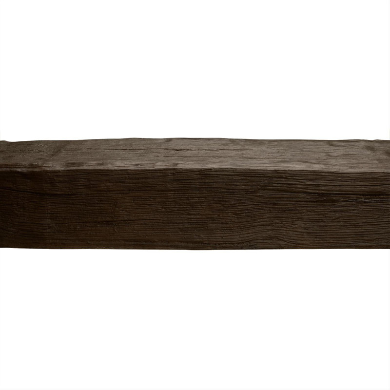 Poutre moderne en simili bois H 5 7/8 po x l 3 7/8 po x P 12,75 po, Noyer