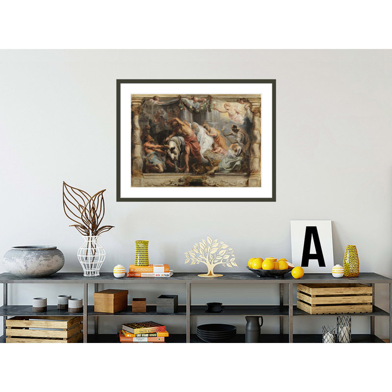 «The Triumph of the Eucharist over Idolatry» par Peter Paul Rubens, impression giclée encadrée, 31.81" H x 41.5" W