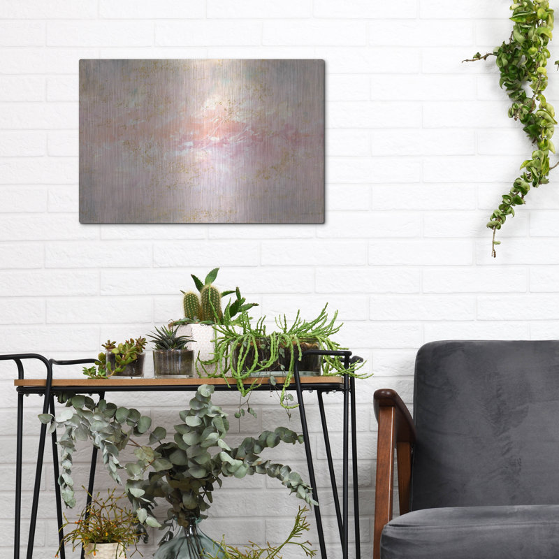  «Through Fog Blush And Gold» par Danhui Nai, art mural en métal