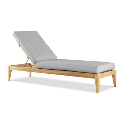 Chaise longue en teck Veluna