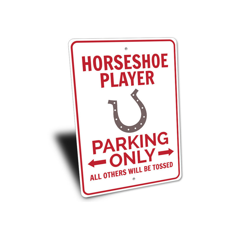 Enseigne de jeu Horseshoe, H 14 po x l 10 po x P 0,04 po
