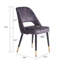 Chaise d'appoint rembourrée en velours (ensemble de 2)-599301123