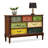 Nut-brown Solid + Manufactured Wood Accent Cabinet