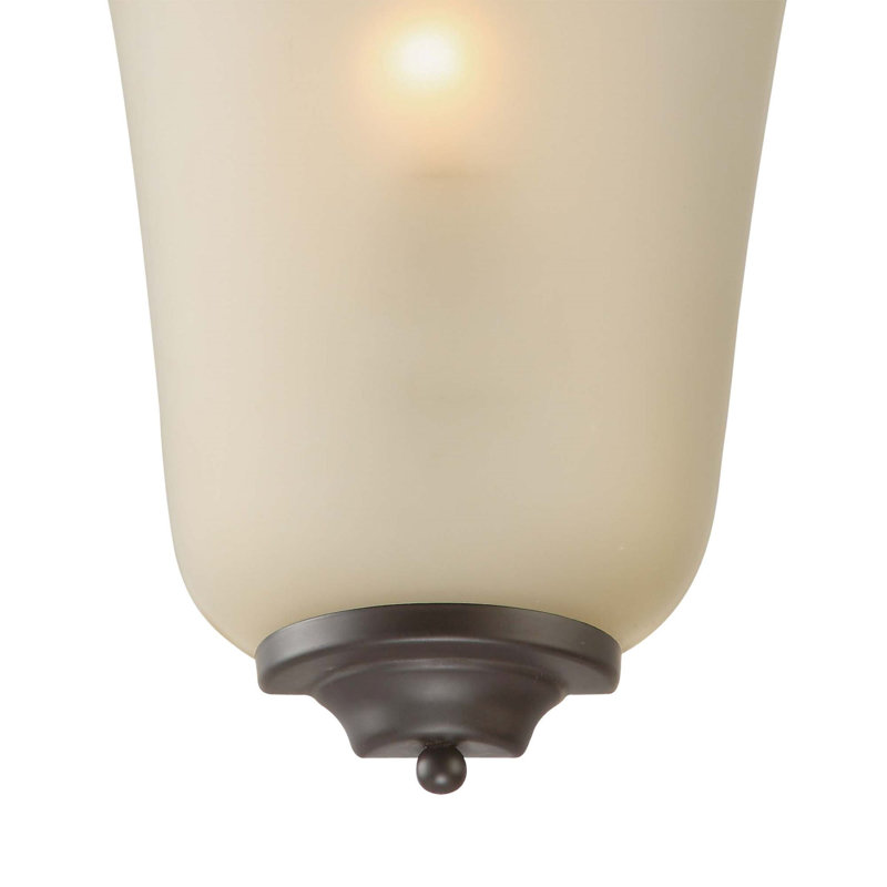 Volume Lighting V6713-79 Troy 1-Light Indoor Antique Bronze Wall Mount Wall Sconce w/Sepia Glass Shade