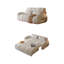 Canapé-lit inclinable électrique de style crème pliable 66,93 po avec ports de charge USB-1801746268