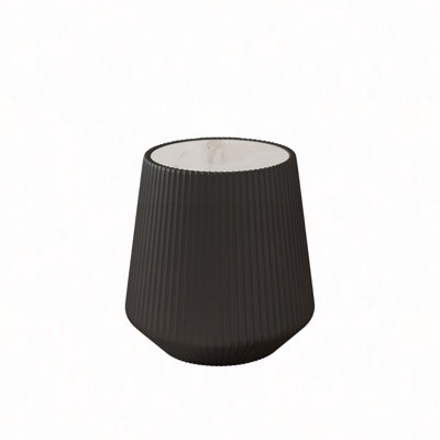 Light Sintered Stone Top Cup Shape Leather Coffee Modern Sofa Table For Living Room Furniture (Each Tabletop Has A Unique Pattren)