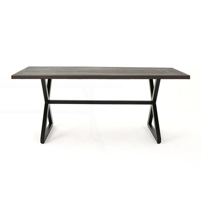 Outdoor Aluminum Dining Table With Steel Frame
