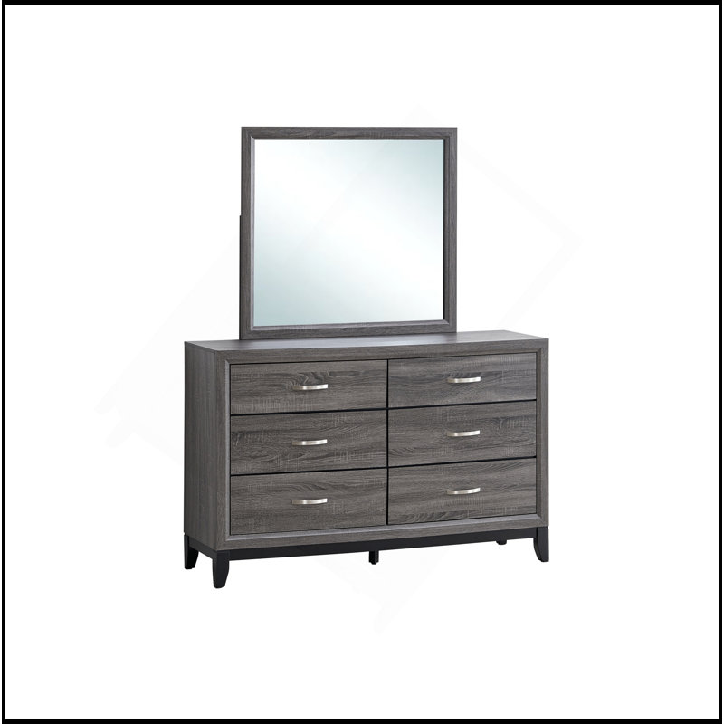 Commode Glasgow G04305-D (miroir non inclus), Gris