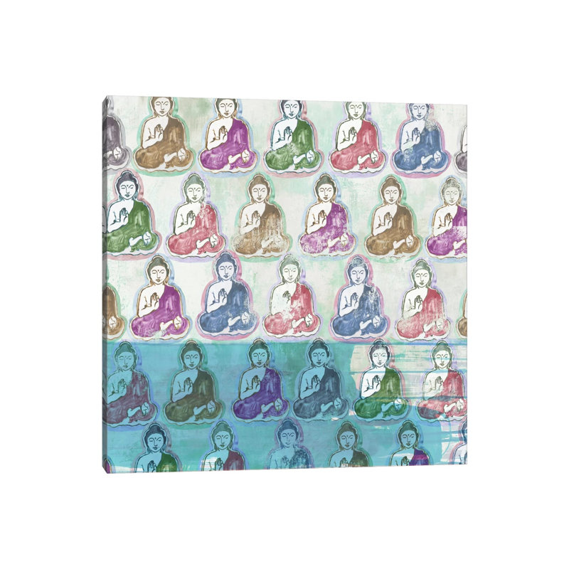 Buddha Print 1 Piece Wrapped Canvas Painting, 93.98 cm H x 93.98 cm W x 3.175 cm D