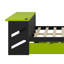 Wood Daybed With Trundle,Desk And USB-118026475