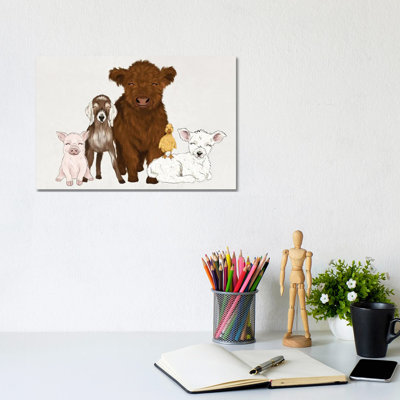 Farm Babies 1 Piece Wrapped Canvas Wall Art