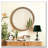 Round Distressed Wood Beaded Wall Mirror