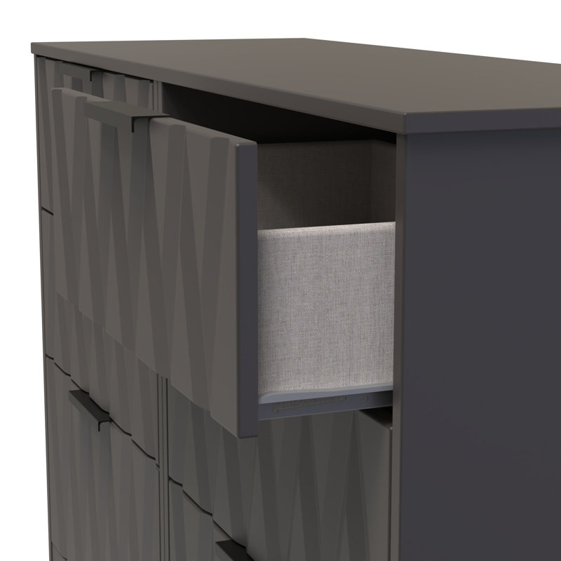 Besmir 6 Drawer Wide Chest (Ready Assembled), Graphite