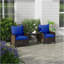 Ensemble de coussins et de coussins de dossier de patio 4 pièces Outsunny