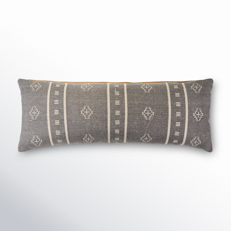Bohemian Tribal Cotton Lumbar Throw Pillow, Polyester/Polyfill